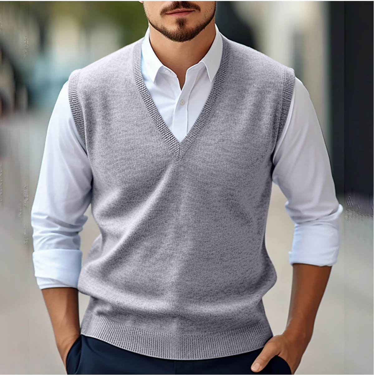 Ärmelloser Pullover