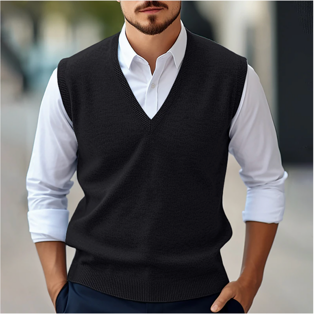 Ärmelloser Pullover