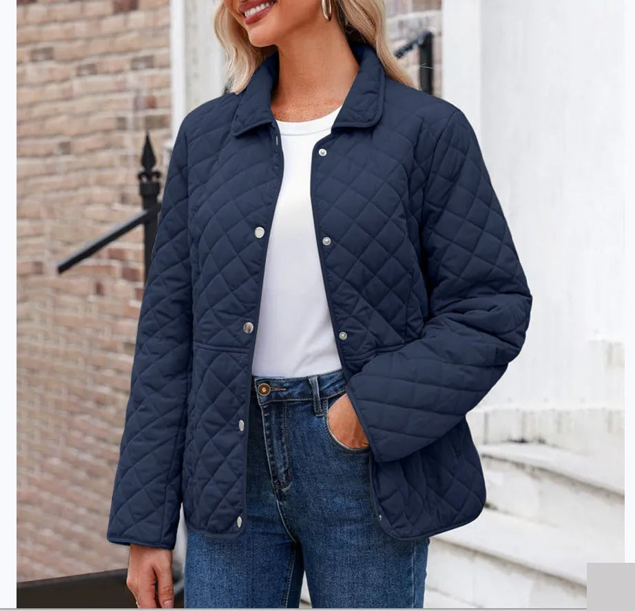 Ida™ | Gesteppte Übergangsjacke mit Hemdkragen