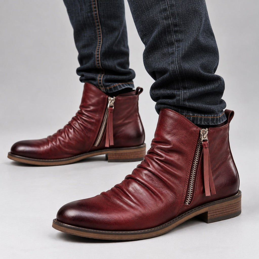 Konrad Herren-Stiefelette mit seitlichem Reißverschluss