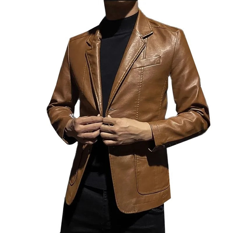 Business-Casual-Lederjacke