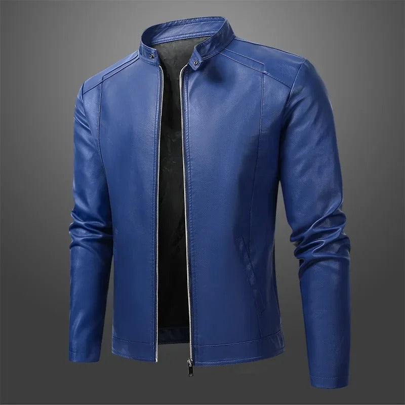 Elegante Herren-Biker-Lederjacke