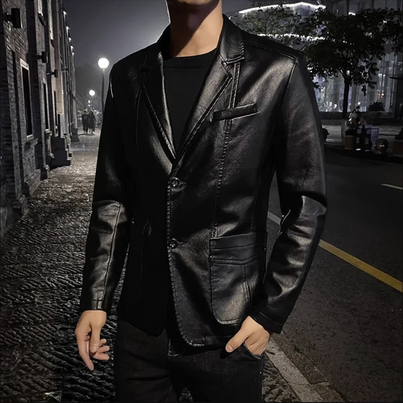 Business-Casual-Lederjacke
