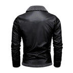 Elegante Fleece-Lederjacke