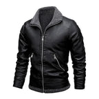 Elegante Fleece-Lederjacke