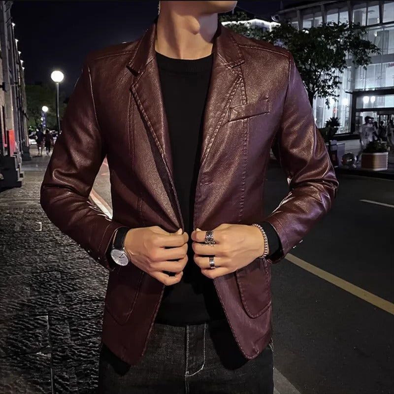Business-Casual-Lederjacke