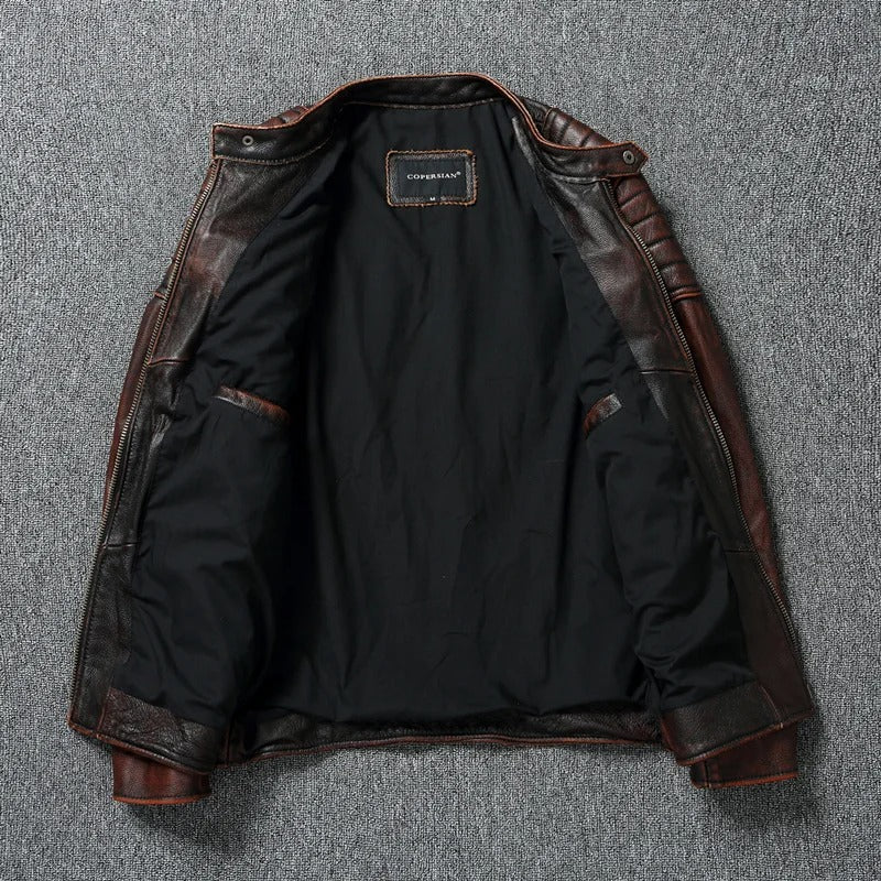 Vintage-Lederjacke