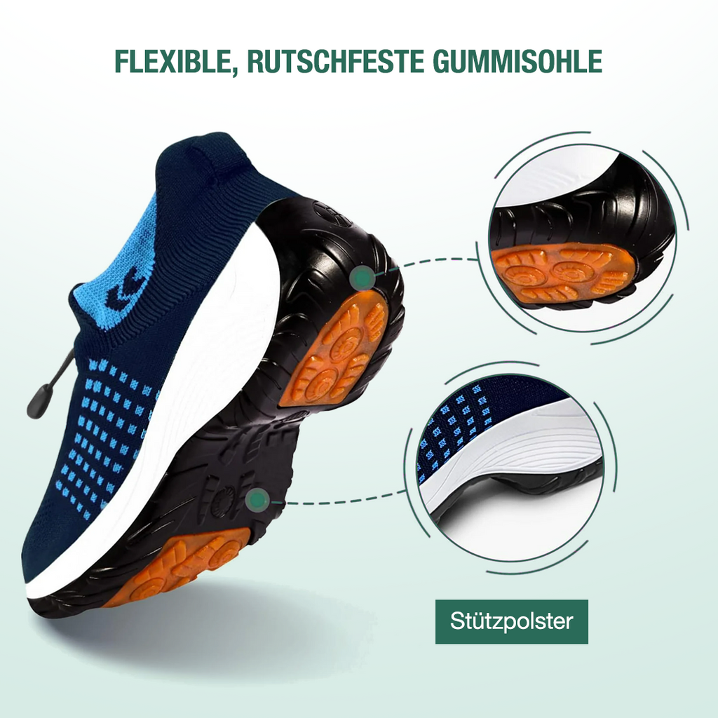 Blaue – Orthopädische Strickschuhe in Blau-Marineblau