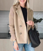 Maike™ | Blazer mit gerippten Strickärmeln und Knopfleiste