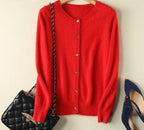 Liesel™ | Flauschige Strickjacke mit Rundhals und Knopfleiste