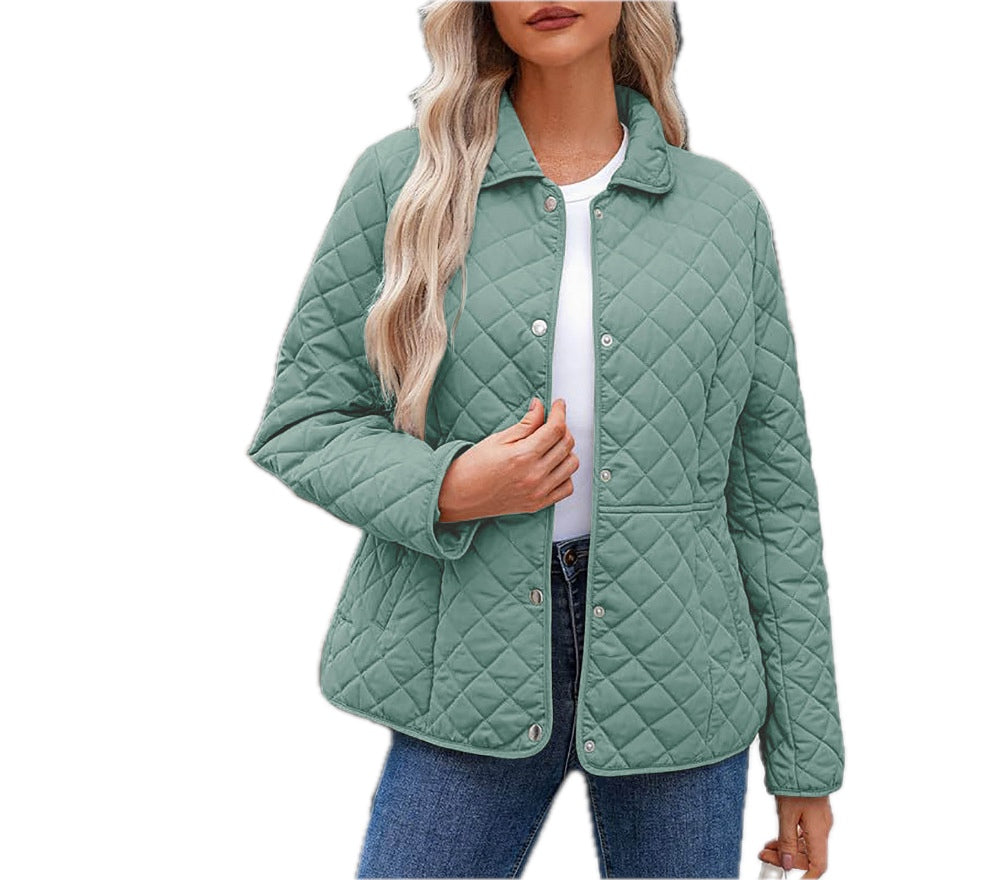 Ida™ | Gesteppte Übergangsjacke mit Hemdkragen