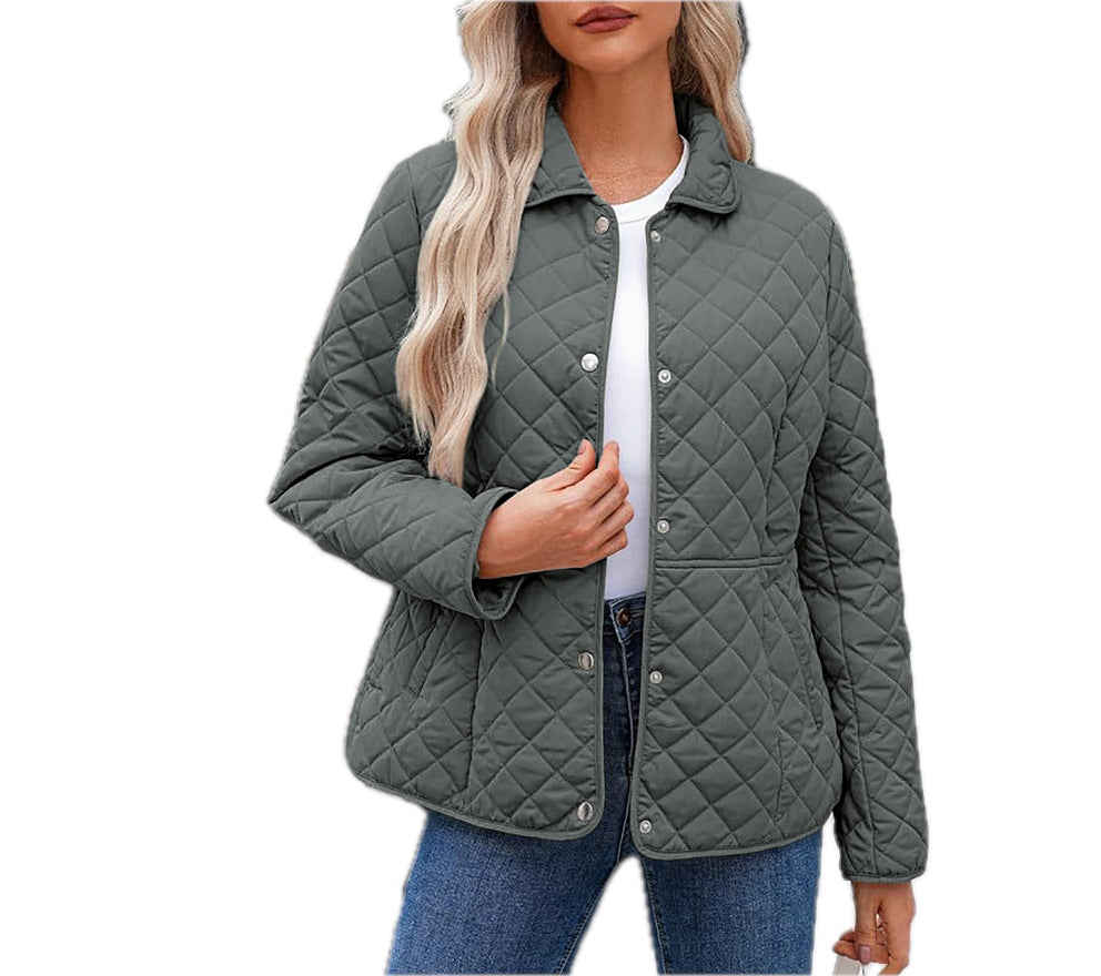 Ida™ | Gesteppte Übergangsjacke mit Hemdkragen