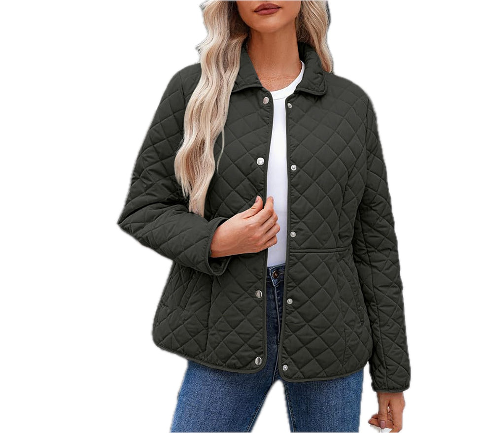 Ida™ | Gesteppte Übergangsjacke mit Hemdkragen