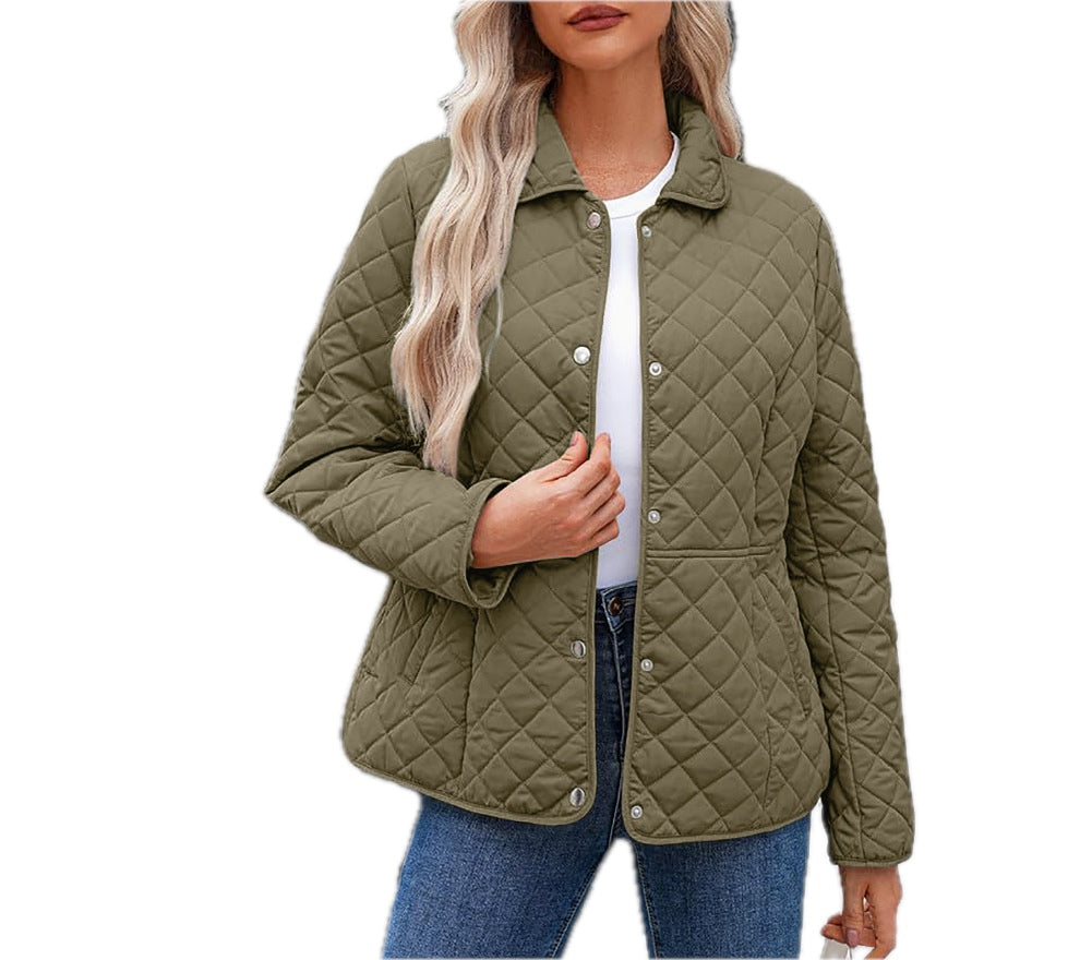 Ida™ | Gesteppte Übergangsjacke mit Hemdkragen